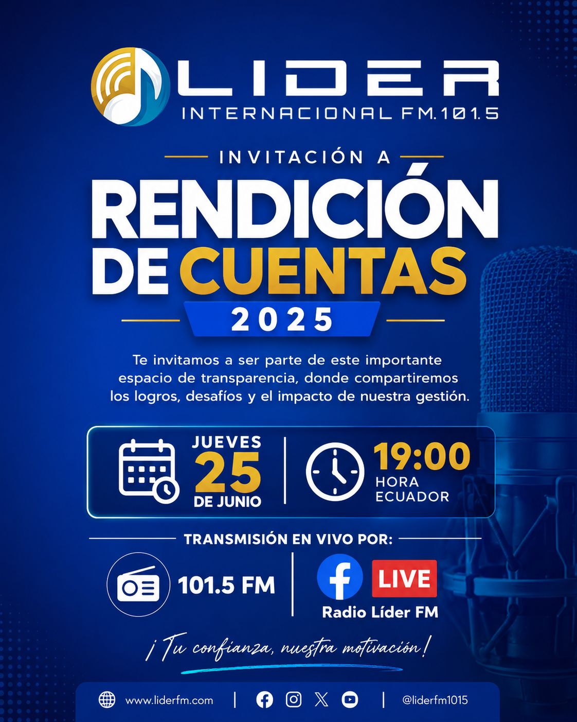 Invitación Rendición de Cuentas 2025